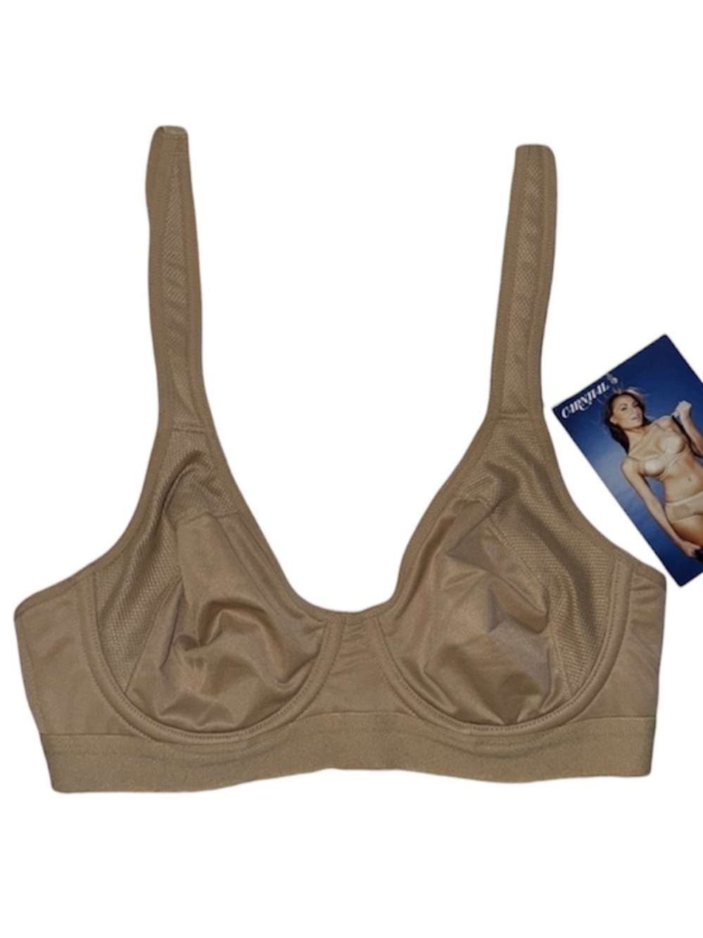 Carnival Coolmax Underwire Sports Bra Nude Tan Women’s 32C Style 604